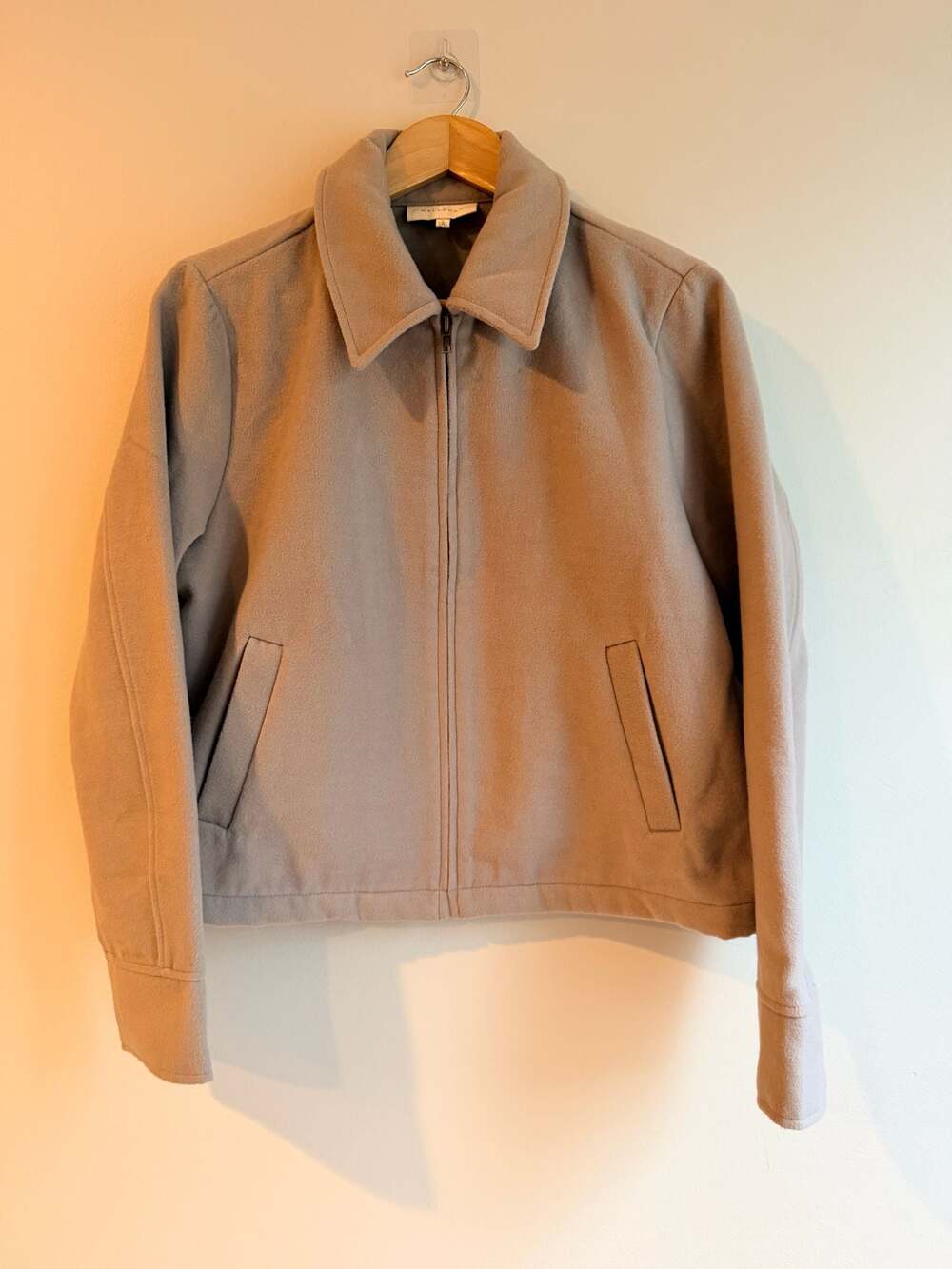 Melloday Faux Wool Zip-Up Jacket Size L